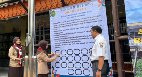 SMAN 14 JAKARTA RESMI DEKLARASIKAN TRIBERSCHOOL SEBAGAI KOMITMEN SEKOLAH YANG BERKUALITAS, BERSIH  D