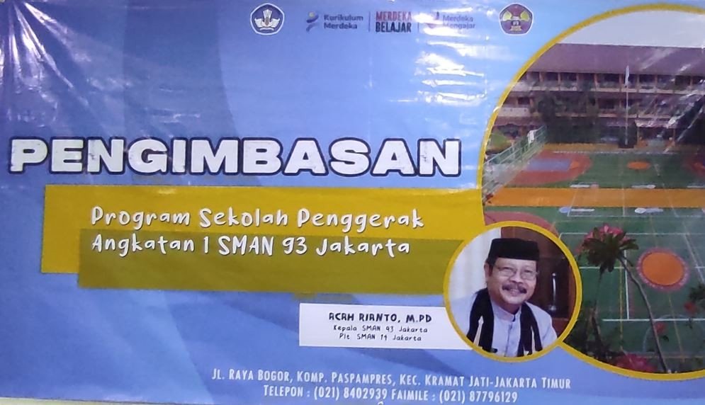 Pengimbasan Sekolah Penggerak oleh tim SMAN 93 Jakarta